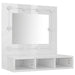 Dulap cu oglindă și LED, alb extralucios, 60x31,5x62 cm - WALTI WALTI
