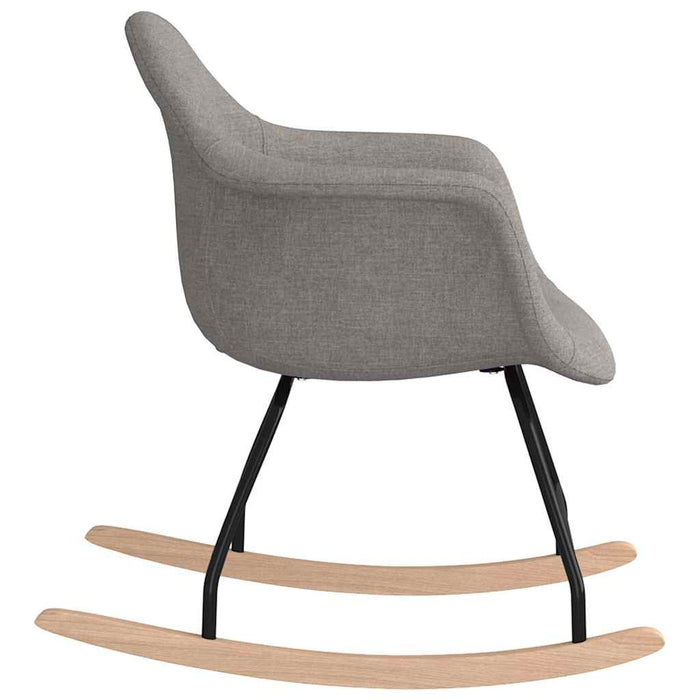 Scaun balansoar, gri deschis, material textil WALTI