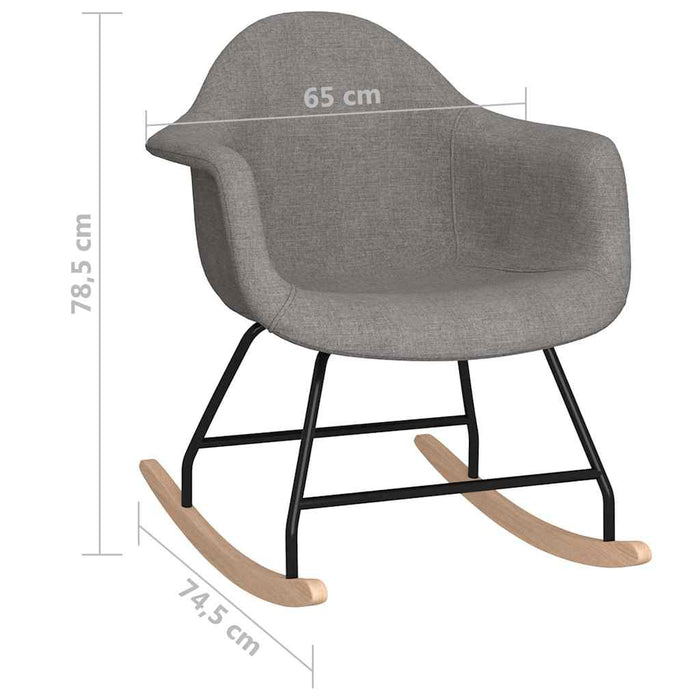 Scaun balansoar, gri deschis, material textil WALTI