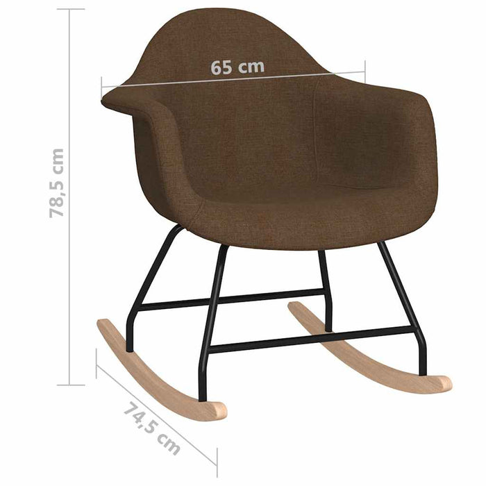 Scaun balansoar, maro închis, material textil WALTI