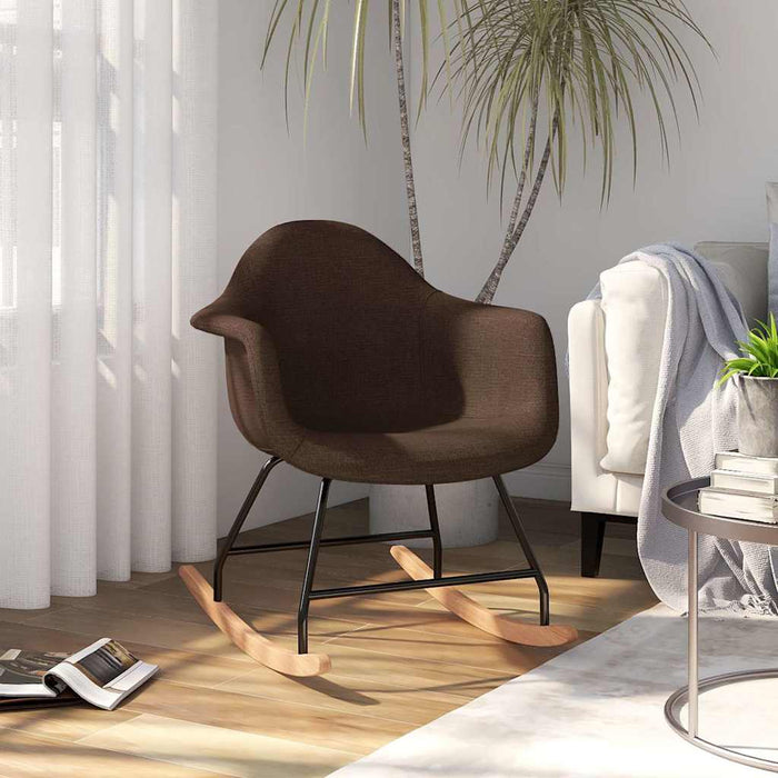 Scaun balansoar, maro închis, material textil WALTI