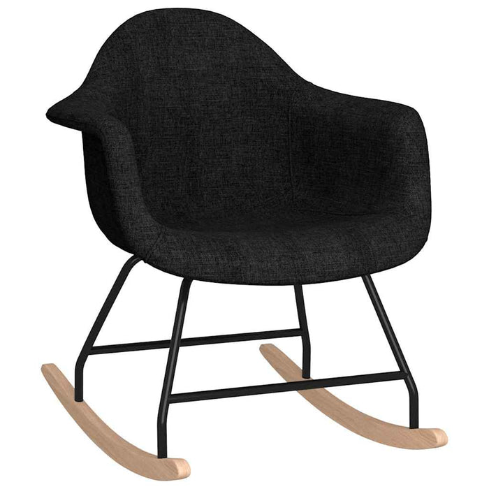 Scaun balansoar, negru, material textil WALTI
