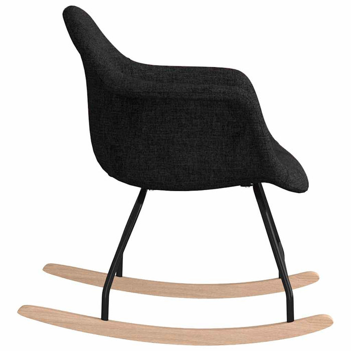 Scaun balansoar, negru, material textil WALTI