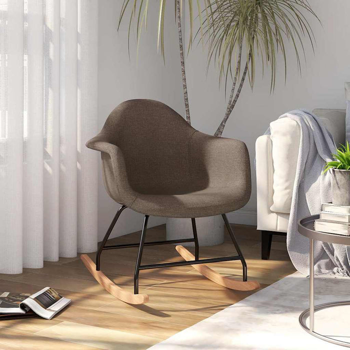 Scaun balansoar, gri taupe, material textil WALTI