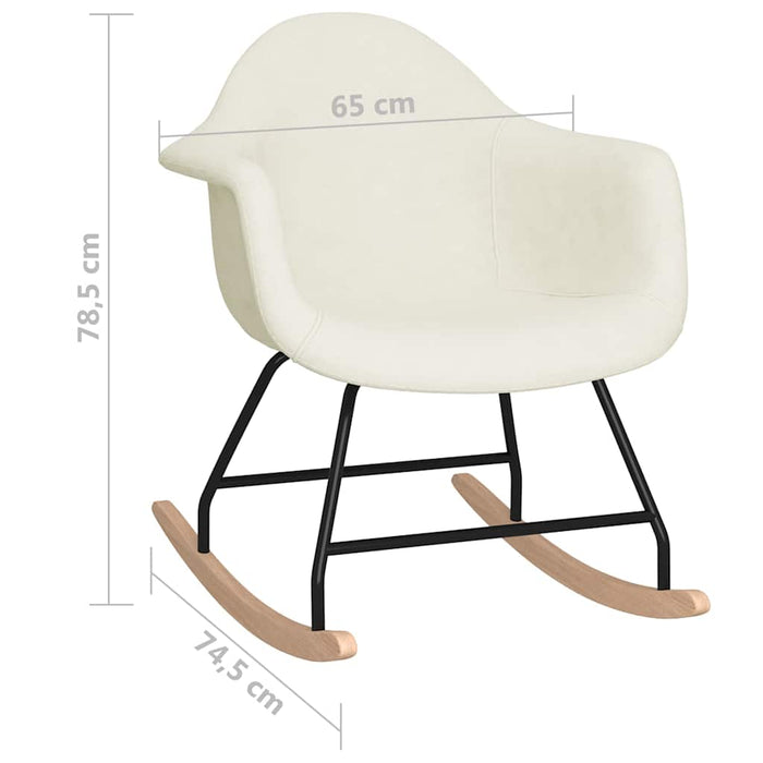 Scaun balansoar, crem, material textil WALTI