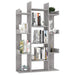 Bibliotecă, gri beton, 86x25,5x140 cm, PAL - WALTI WALTI