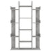 Bibliotecă, gri beton, 86x25,5x140 cm, PAL - WALTI WALTI