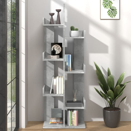 Bibliotecă, gri beton, 48x25,5x140 cm, PAL - WALTI WALTI