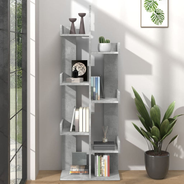 Bibliotecă, gri beton, 48x25,5x140 cm, PAL - WALTI WALTI