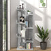 Bibliotecă, gri beton, 48x25,5x140 cm, PAL - WALTI WALTI