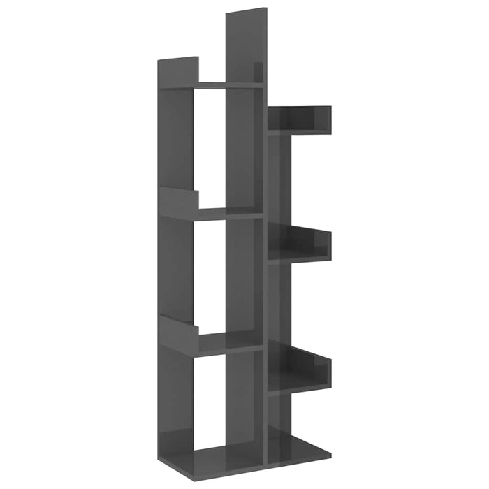 Bibliotecă, gri extralucios, 48x25,5x140 cm, PAL WALTI