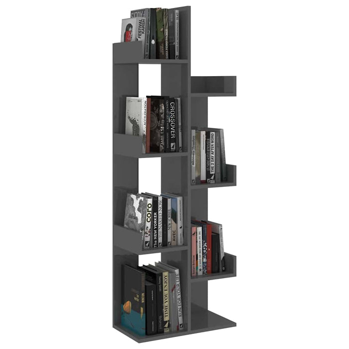 Bibliotecă, gri extralucios, 48x25,5x140 cm, PAL WALTI