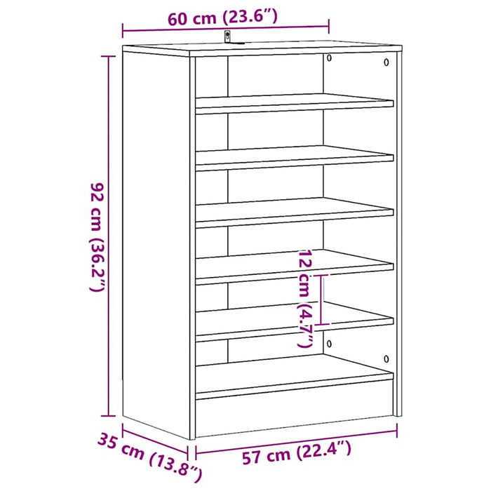 Pantofar, alb, 60x35x92 cm, PAL - WALTI WALTI