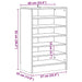 Pantofar, gri beton, 60x35x92 cm, PAL - WALTI WALTI