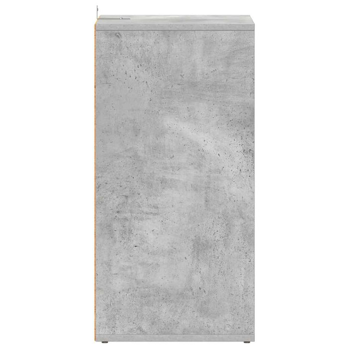Pantofare, 2 buc., gri beton, 31,5x35x70 cm, lemn prelucrat - WALTI WALTI