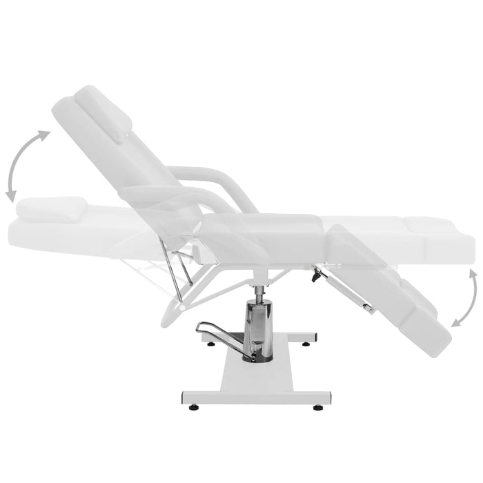 Scaun tratament înfrumusețare, alb, 180x62x78 cm, piele eco - WALTI WALTI