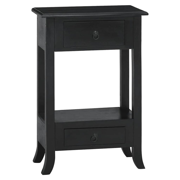 Masă consolă cu sertare, negru, 50x30x75 cm, lemn masiv mahon WALTI