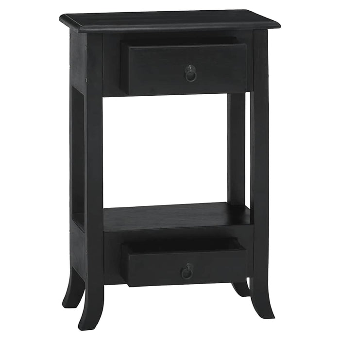 Masă consolă cu sertare, negru, 50x30x75 cm, lemn masiv mahon WALTI