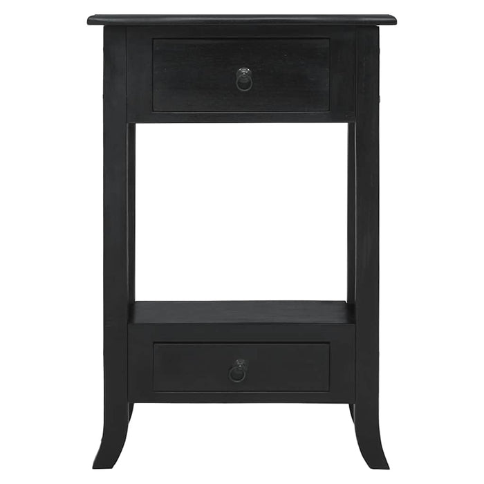 Masă consolă cu sertare, negru, 50x30x75 cm, lemn masiv mahon WALTI