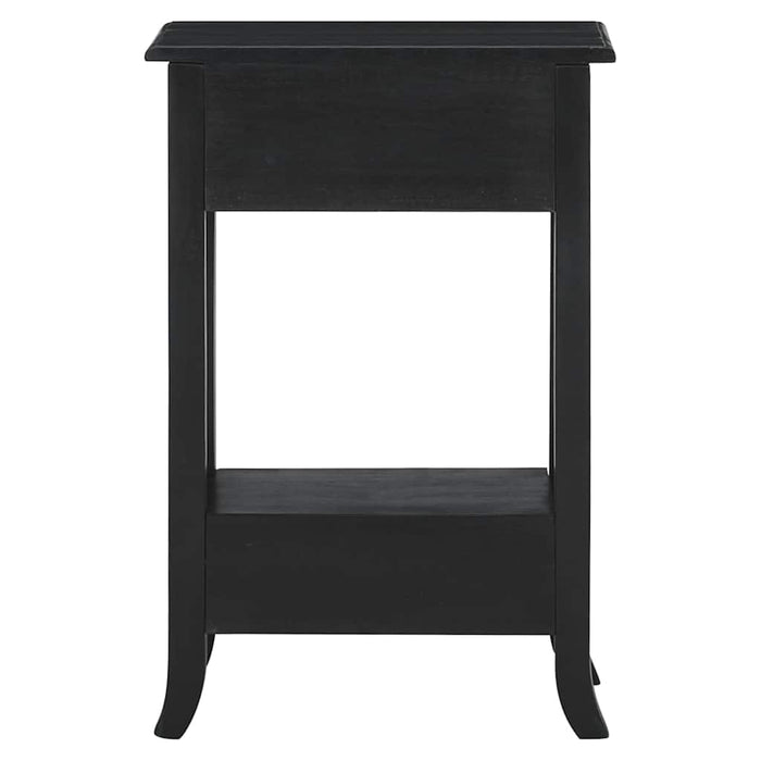 Masă consolă cu sertare, negru, 50x30x75 cm, lemn masiv mahon WALTI