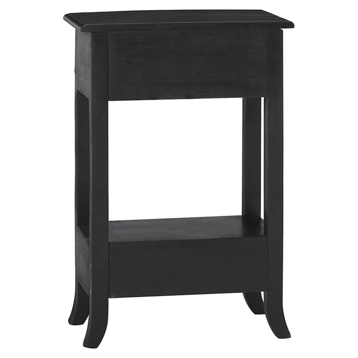 Masă consolă cu sertare, negru, 50x30x75 cm, lemn masiv mahon WALTI