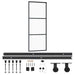 Ușă glisantă cu set feronerie, 76x205 cm, sticlă ESG/aluminiu - WALTI WALTI