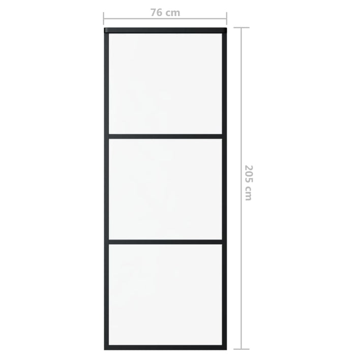Ușă glisantă cu set feronerie, 76x205 cm, sticlă ESG/aluminiu - WALTI WALTI