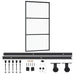 Ușă glisantă cu set feronerie, 102x205 cm, sticlă ESG/aluminiu - WALTI WALTI