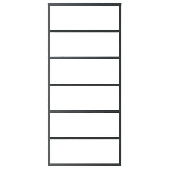 Ușă glisantă cu set feronerie, 90x205 cm, sticlă ESG/aluminiu - WALTI WALTI