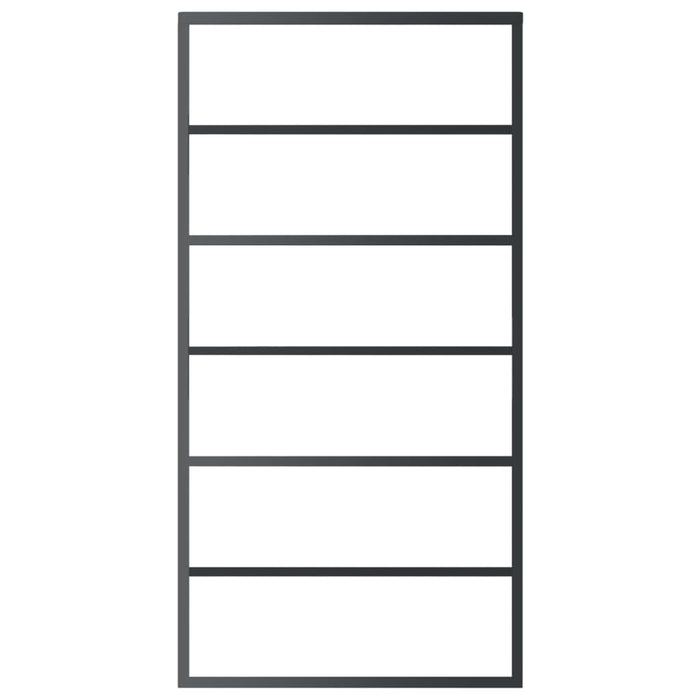 Ușă glisantă cu set feronerie, 102x205 cm, sticlă ESG/aluminiu - WALTI WALTI