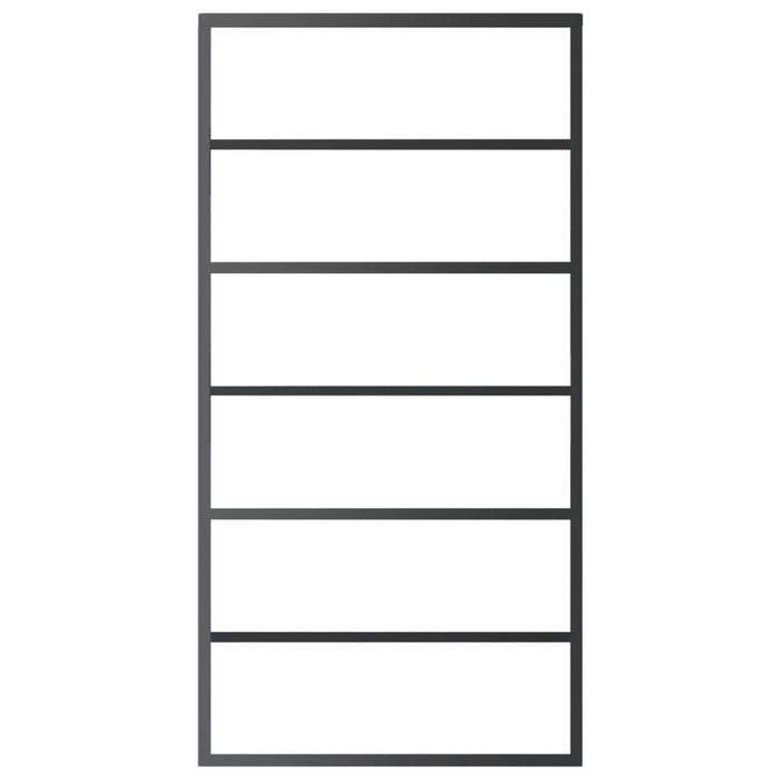 Ușă glisantă cu set feronerie, 102x205 cm, sticlă ESG/aluminiu - WALTI WALTI