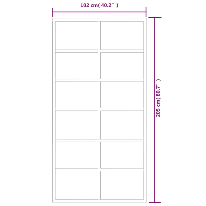 Ușă glisantă cu set feronerie, 102x205 cm, sticlă ESG/aluminiu - WALTI WALTI