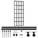 Ușă glisantă cu set feronerie, 76x205 cm, sticlă ESG/aluminiu - WALTI WALTI