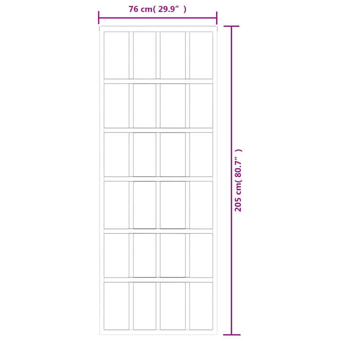 Ușă glisantă cu set feronerie, 76x205 cm, sticlă ESG/aluminiu - WALTI WALTI