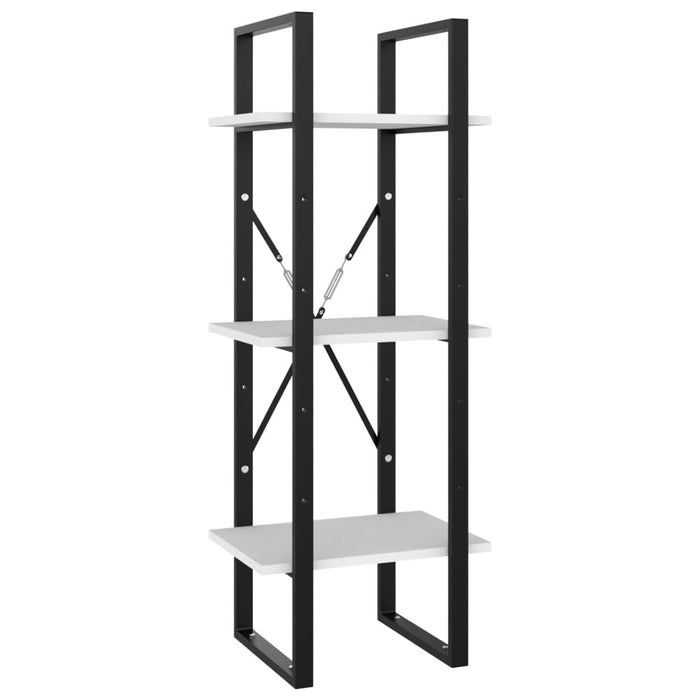 Bibliotecă cu 5 rafturi, alb, 40x30x175 cm, lemn prelucrat - WALTI WALTI