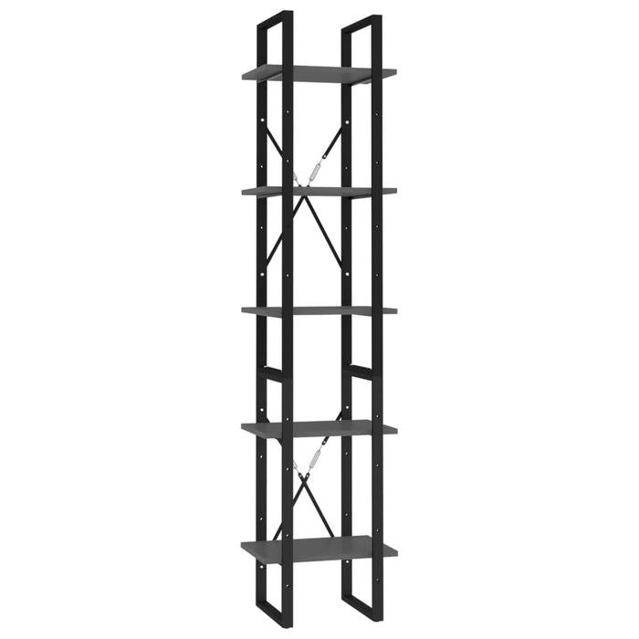 Bibliotecă cu 5 rafturi, alb, 40x30x175 cm, lemn prelucrat - WALTI WALTI
