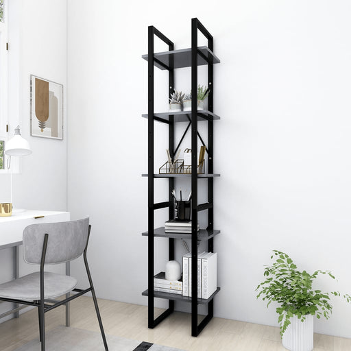 Bibliotecă cu 5 rafturi, alb, 40x30x175 cm, lemn prelucrat - WALTI WALTI