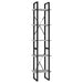 Bibliotecă cu 5 rafturi gri beton, 40x30x175 cm, lemn prelucrat - WALTI WALTI