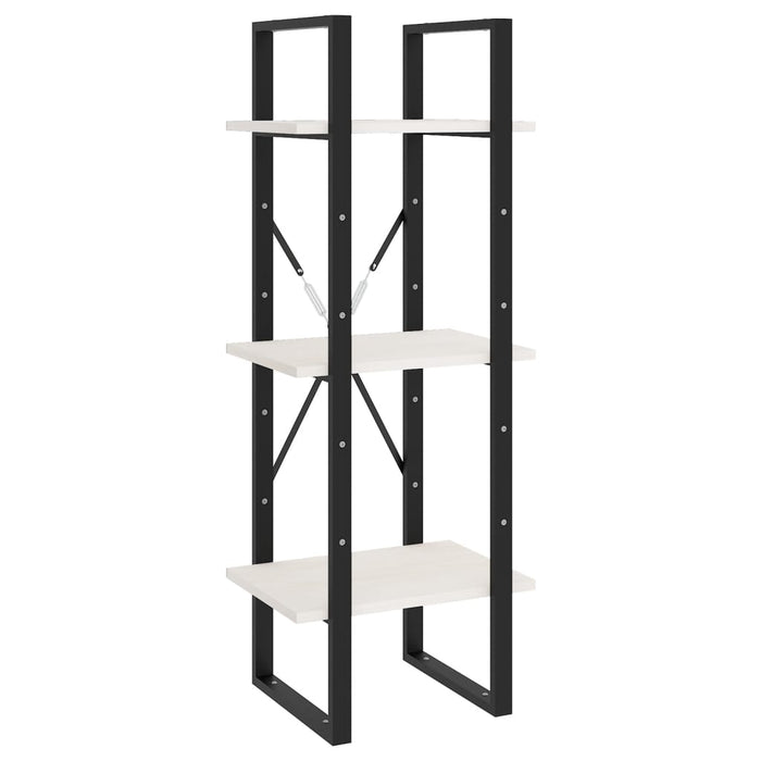 Bibliotecă cu 5 rafturi, alb, 40x30x175 cm, lemn masiv de pin - WALTI WALTI