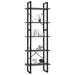 Bibliotecă cu 5 rafturi, gri, 60x30x175 cm, lemn prelucrat - WALTI WALTI
