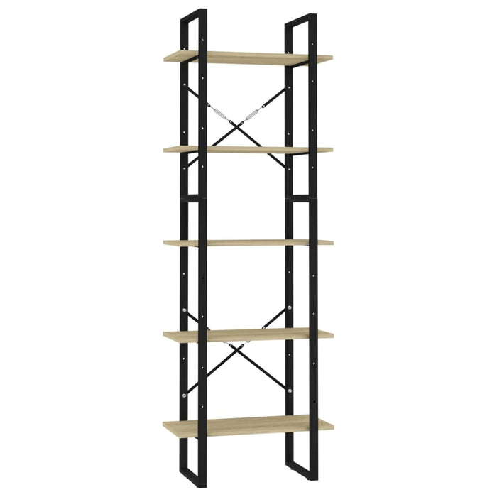 Bibliotecă 5 rafturi stejar sonoma 60x30x175 cm, lemn prelucrat WALTI