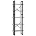 Bibliotecă cu 5 rafturi gri beton, 40x30x175 cm, lemn prelucrat - WALTI WALTI