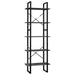 Bibliotecă cu 5 rafturi, gri, 60x30x175 cm, lemn de pin - WALTI WALTI
