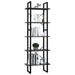 Bibliotecă cu 5 rafturi, gri, 60x30x175 cm, lemn de pin - WALTI WALTI