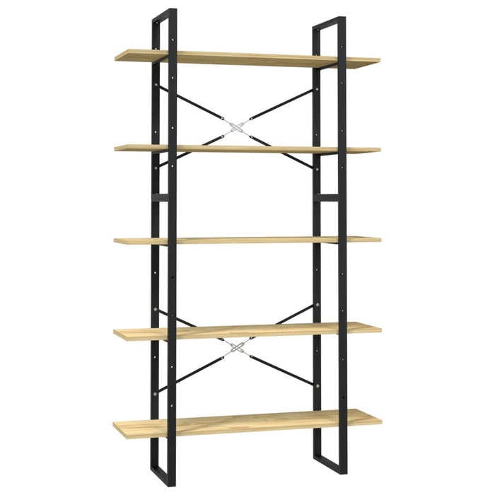 Bibliotecă cu 5 rafturi, 100x30x175 cm, lemn masiv de pin - WALTI WALTI