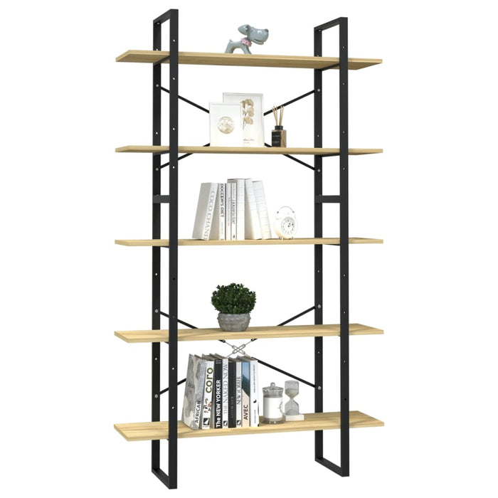 Bibliotecă cu 5 rafturi, 100x30x175 cm, lemn masiv de pin - WALTI WALTI