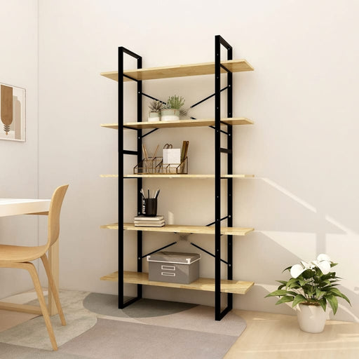 Bibliotecă cu 5 rafturi, 100x30x175 cm, lemn masiv de pin - WALTI WALTI