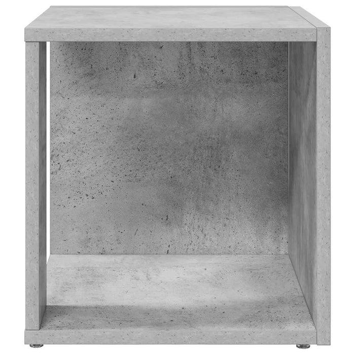 Masă laterală, gri beton, 33x33x34,5 cm, PAL - WALTI WALTI