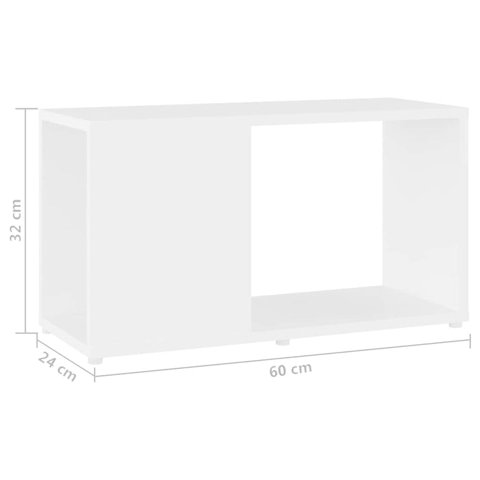 Comodă TV, alb, 60x24x32 cm, PAL - WALTI WALTI