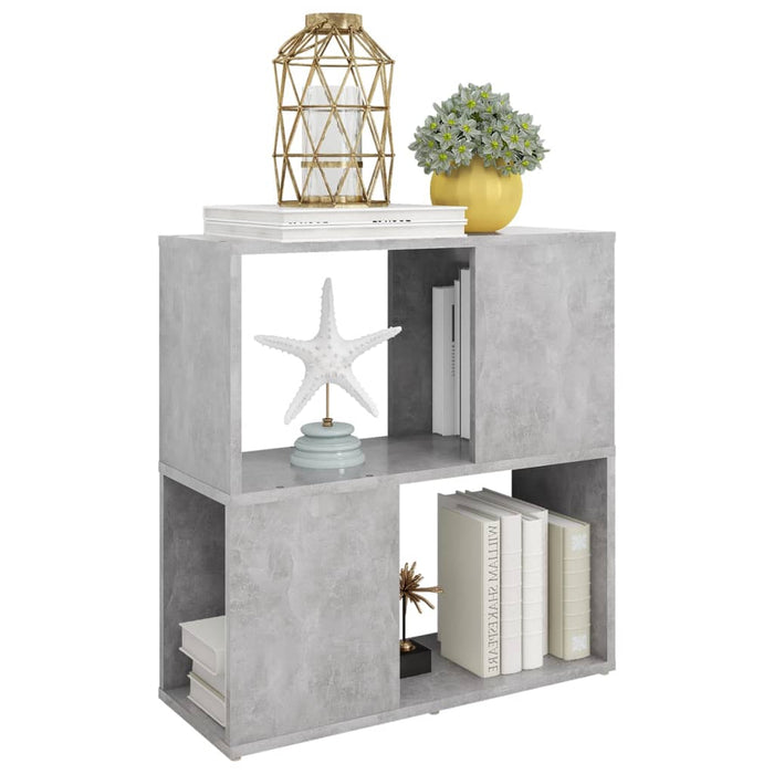 Bibliotecă, gri beton, 60 x 24 x 63 cm, PAL - WALTI WALTI